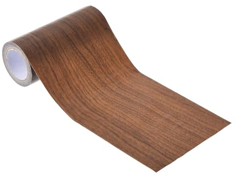 Reparaturband für Holzmaserung, selbstklebend, für Möbel, Böden, Schränke, Fenster, Türen, Heimdekoration und DIY-Projekte, 8 cm x 4,5 m, Dunkelbraun, 1 Rolle