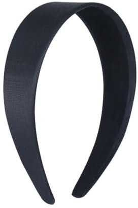 Serre-tête large de 4 cm de large pour femme - Noir - En matériau - Accessoire élégant pour toutes les occasions