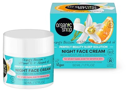 Organic Shop Orange Blossom Skincare Perfect Beauty Sleep Solution Night Face Cream, 50 ml