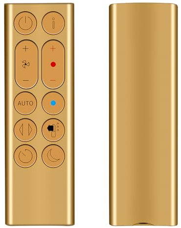 New Replacement Remote Control Compatible with Dyson HP06 HP05 HP04 Pure HOT+Cool Air Purifier Heater Fan HP2 De-NOx (Color : Gold)