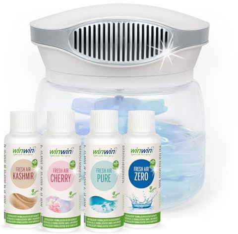 winwinCLEAN MASTER Bowl 4.0 I Luftreiniger I Air Purifier mit Wasserfilter entfernt Schadstoffe Pollen Staub Tierhaare Schimmel | Raumluftreiniger Ideal für Allergiker Asthmatiker & Sensible Atemwege