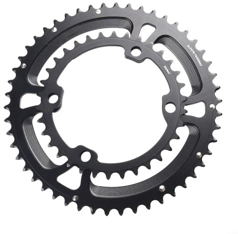 BlissfulAbode Rueda de cadena para bicicleta de carretera 52/36T doble, aleación de aluminio 110BCD, para 105/Ultegra/Dura-Ace 8-12 velocidades