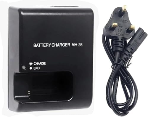 MH-25 Quick Charger for Nikon Battery MH-25a EN-EL15 EN-EL15a EN-EL15b EN-EL15c EP-5B D500 D600 D610 D750 D780 D800 D800E D810 D810A D850 D7000 D7100 D7200 D7500 Coolpix Z5 Z6 Z6 II Z7 Z7II V1 1 V1
