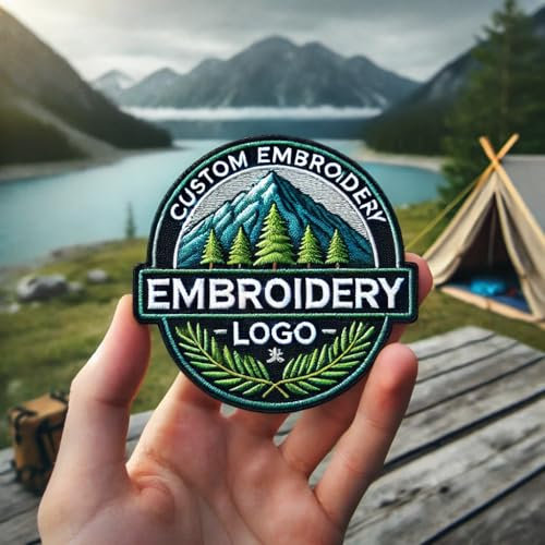 Custom Embroidered Patches - Iron-On, Sew-On Backing | Personalised Logo, Text or Design for Hats, Bags, Jackets & Uniforms