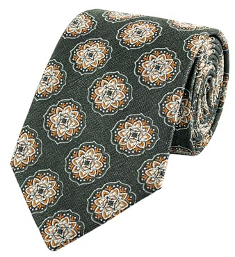 WANYING Herren 8cm Grün Krawatte Binder Schlips Herrenmode Jacquard Gewebte Standard Krawatte Business Casual Formell Hochzeit Party Retro