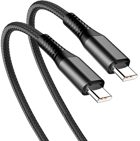 Cable USB C vers USB C Charge Rapide 1M, 60W PD Câble USB Type C 3A Nylon Tressé, Compatible avec iPhone 16/15 Pro Max, iPad Pro, MacBook Pro/Air, Samsung S24/S23/S22/S21, Google Pixel