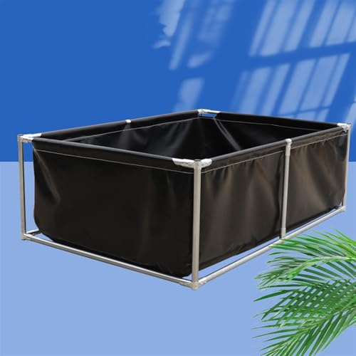 Generisch Piscine rectangulaire avec cadre en métal pour enfants et adultes avec valve d'écoulement, idéale pour s'amuser et se détendre dans le jardin