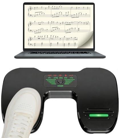 BAKENLON Bluetooth Page Turning Pedal, Drahtloser Page Turner, kabelloser wiederaufladbarer Seitenwender, 5 Modi, USB Lautloses Fußpedal für Telefon, Tablets, iPad, Instrumente Spielen