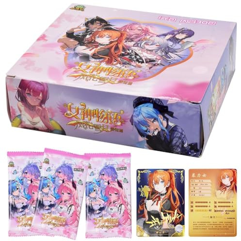 Goddess TCG CCG Cards 150 Carte Anime Booster Box,Collezionabili Anime Game Card, Trading Card Goddess Story Booster Box di Carte,Giochi di Carte Pacchetto di Carta Collezionabili-B