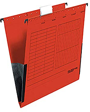 FALKEN Hängetasche rot A4 Leinenfrosch Karton 1 Tasche - Bürokleinmaterial, 80002603