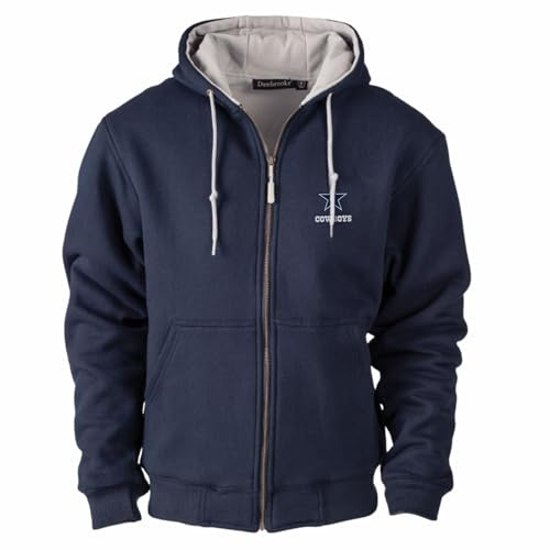 Dunbrooke NFL-Jacke mit Reißverschluss, Thermojacke mit Kapuze, Herren, 8496-536-COW, Team, M