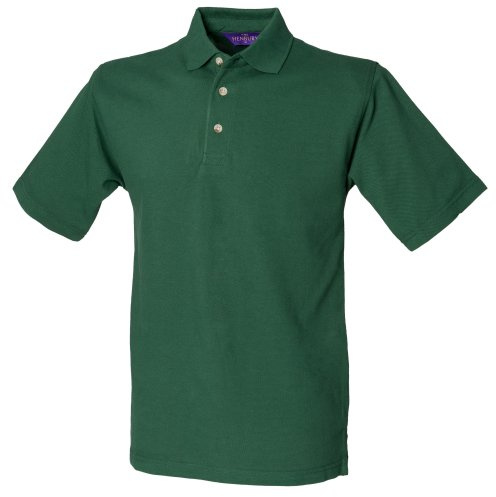 Henbury Mens Classic Plain Polo Shirt With Stand Up Collar