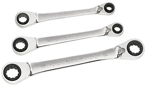 Britool Expert by Facom Ratchet Spanner 8-13mm to 16-19mm 4 in1 Ring Ratcheting (3pc Set)