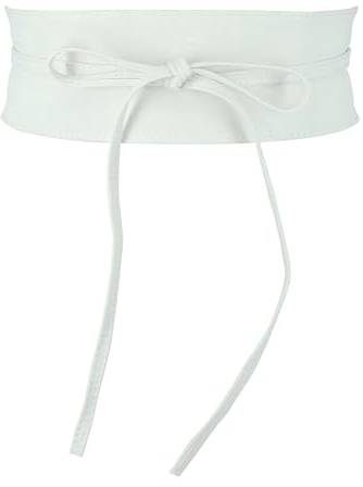 FASHIONGEN - Damen gürtel, Taillengürtel, Bindgürtel, Obi gürtel MICA - Weiß, S-M