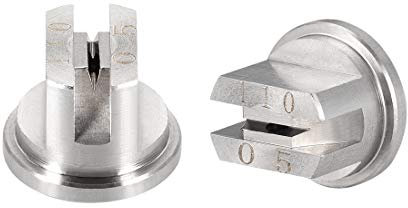 sourcing map Flat Fan Spray Tip, 110 Degree Stainless Steel Nozzle, 2 Pcs (1.4mm Orifice Diameter)