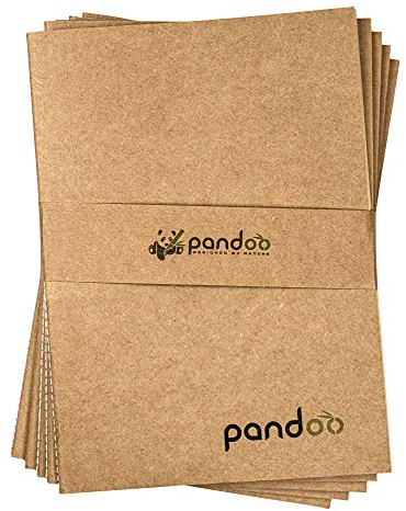 pandoo Notizheft A4 blanko 5er Set aus Bambus-Fasern | Skizzenbuch, Bullet Journal, Tagebuch, Notizbuch A4, Block A4, DIN A4 Heft Blanko | 40 Blatt