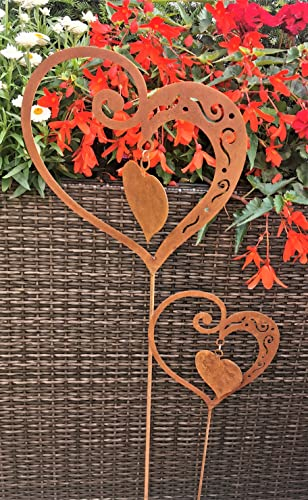 Beetstecker Liebesherz Liebe Gartendekoration Gartenstecker (Cortenstahl)
