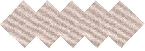 Melairya Selbstklebende Teppichfliesen, 5 Stück waschbare quadratische Teppichfliesen in DIY-Größe, Mehrzweck-Bodenmatte for Zuhause und Haustiere (Beige, Size : 45x45cm)
