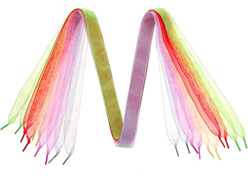 Holibanna 5 Piezas Cordon De Zapato Cordones De Zapatos Rojos Cordones Anchos Cordones De Zapatos De Colores Cordones De Zapatos De Mujer Cordones De Cinta Zapatos Casuales Gasa Niña Piso