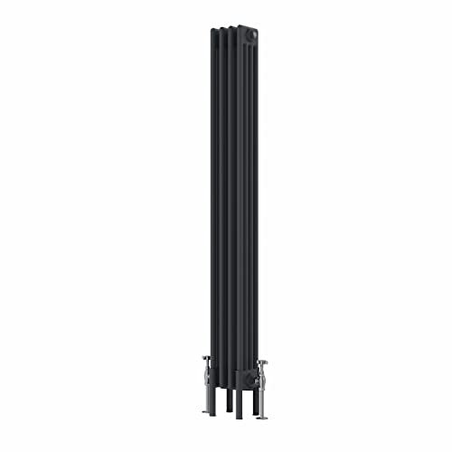 WarmeHaus Radiateur vertical traditionnel en fonte Anthracite 1500 x 200 mm