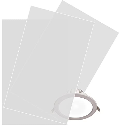 Lighting Diffusion Sticker 3 PCS Sheet 7.8x11.8inches Soften Light Dimming Film Adhesive Diffuser, Thick