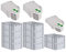 PROREGAL SuperSparSet 10x Eurobox NextGen Grip mit Scharnierdeckel und grünen Schiebeschnappverschlüssen, HxBxT 22x40x60cm, 44 L, Grau, Griffe geschlossen, Eurobehälter, Transportbox