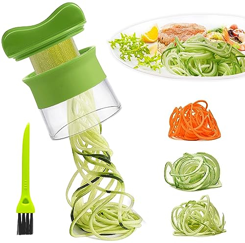 Spiraliseur de Légumes, Coupe Légumes, Spaghetti Légume,Spirale de Légumes Trancheuse pour Courgette Nouilles,Carotte Spaghettis,Concombre Tagliatelle, Assistant(e) de cuisine végétalien(ne)