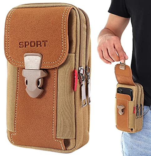 Riñonera para teléfono móvil, gran bolsillo para smartphone, riñonera , funda para teléfono móvil, soporte para herramientas, riñonera para hombre, bolsa de cintura para senderismo, camping,
