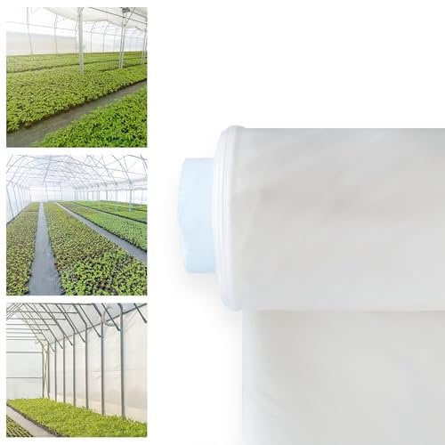 MODO AGRO Plástico Invernadero traslúcido agrícola 800 galgas 200 micras. Plástico Especial Agricultura y protección huertos Plantas Exterior Ideal para invernaderos huertas y Jardines (6X10)