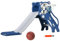 AIYAPLAY Toboggan pour Enfants, Toboggan intérieur pour Enfants, avec Un Panier de Basket, thème Tigre, de 18 à 36 Mois, jusqu'à 25 kg, 133L x 60l x 70H cm, Bleu