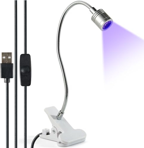 Cheerhom 5 W UV Lampe für Gelnägel, mini UV Lampe für Nägel, Nagellack, USB-betrieben, Flexibler Arm und 360° Drehfunktion – Ideal für Professionelle und Heimnutzung, UV Lampe Resin