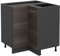 Vicco Eckunterschrank R-Line, Küchen Eckschrank, Edelgrau, 75.6 cm ohne Arbeitsplatte