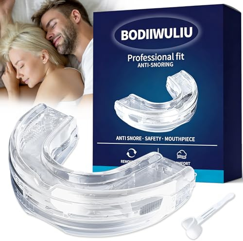 4 Stück Zahnschiene für nächtliche Zähneknirschen,2 Größen Aufbissschiene für stoppt Bruxismus,Knirscherschiene Für Nacht,Gegen Bruxismus,Knirscherschiene Für Nacht,Verbessert den Schlaf