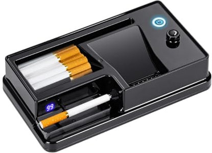 VDLLQYN, Máquina de llenado de Cigarrillos doméstica pequeña, con Pantalla Digital, diámetro del Tubo 6,5/8,0 mm ，Enrollador eléctrico de Cigarrillos(Black,6.5mm)