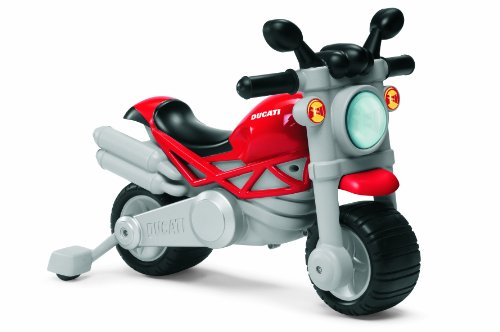 Chicco Moto Ducati Porteur pour Enfants, Porteur Moto avec Stabilisateurs Amovibles, Klaxon et Grondement du Moteur, Max 25 Kg - Jouet Enfant de 18 Mois à 5 Ans