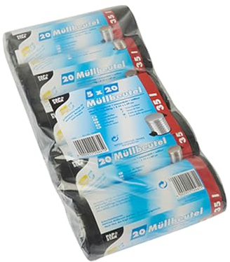 PAPSTAR 500 Müllbeutel, HDPE 35 l 69x55cm schwarz