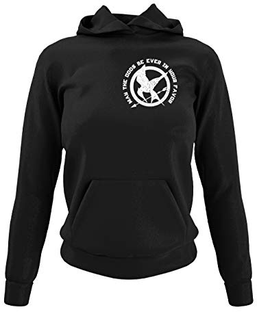 clothinx Spotttölpel May The Odds Be Ever In Your Favor | Vogel Design in Vintage-Optik für Leseratten und Filmfans Damen Kapuzen-Pullover
