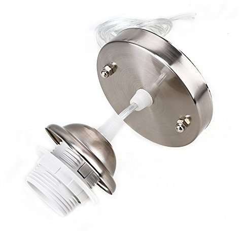 ZIJIA E27 Pendant Light Kit Base Lamp Cover Ceiling Rose Light Holder Fitting Lighting