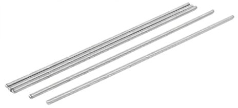 sourcing map 5 Stück Gewindestangen M4x180mm Edelstahl 304 Gewindestift Metrischem Vollgewinde Bar Gewindestäbe für Befestigung CNC-Werkzeugmaschinen 3D-Drucker Industrie Geräte