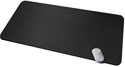 CENNBIE Schreibtischunterlage Leder, 100x50cm extra großeTischunterlage, erweitertes PU-Leder Mauspad xxl, wasserdichte Schreibunterlage auf Schreibtischen, Büro und Zuhause Tischunterlage (schwarz)