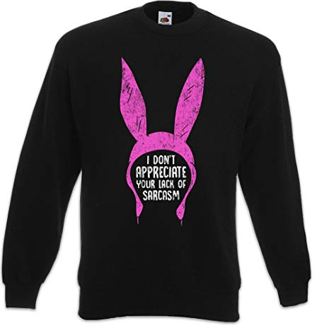 Urban Backwoods Lack of Sarcasm Sweatshirt Pullover Schwarz Größe L