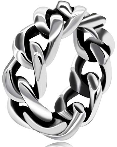 Uloveido edelstahl kreuz und quer rock ring für männer hip-pop schmuck ring breite cocktail ringe für freund jungen party urlaub schmuck geschenk y519