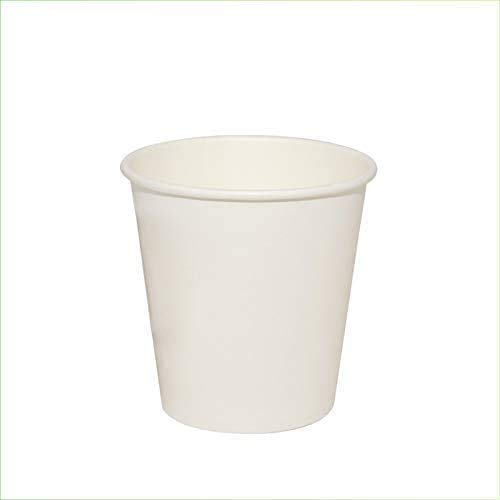 VIRSUS 300 Bicchieri in Carta per Acqua capacità orlo 180ml e tacca 165ml Colore Bianco biodegradabili cartoncino