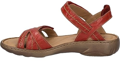 Josef Seibel Damen Riemchensandalen Debra 62, Frauen Sandalen,Weite G (Normal),Freizeitschuhe,offene Schuhe,Strandschuhe,rot,39 EU