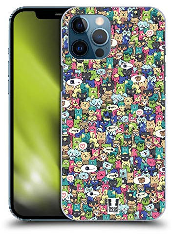 Head Case Designs Cat Animal Overload Hard Back Case and Matching Wallpaper Compatible With Apple iPhone 12 Pro Max