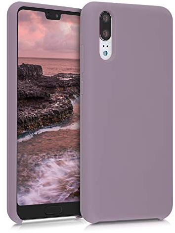 kwmobile Handyhülle für Huawei P20 Hülle - Case Silikon - Kabelloses Laden - Schutzhülle Cover in Grape