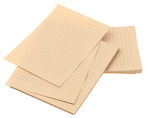 Cabilock A5 Vintage Lined Kraft Letter Paper 100 Sheets Retro Brown Writing Stationery for Calligraphy Letter Writing Home Office 8.27X5.71 Inch