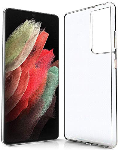 N NEWTOP Custodia Cover Compatibile con Samsung Galaxy S21 Ultra, Morbido TPU Clear Gel Silicone Anti Graffio Trasparente Slim Sottile Flessibile Case Posteriore Protettiva