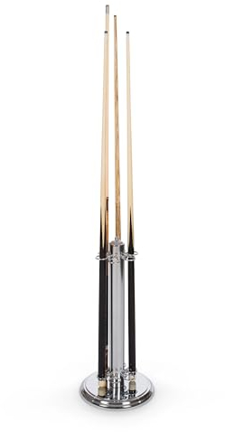 Stradivari Billard-Queue Ständer Evita | Für bis zu 6 Queues | Verchromt | Geeignet für Verschiedene Queue-Längen | Schwer und standfest | Chromfarben