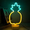 ENUOLI Ananas Neonzeichen warmweiß LED-Neonlicht-Zeichen mit Halter Base Batterie/USB betriebene Lichtschild Nachttischlampen Neonzeichen für Kinderzimmergeburtstagsfeier-Schlafzimmer